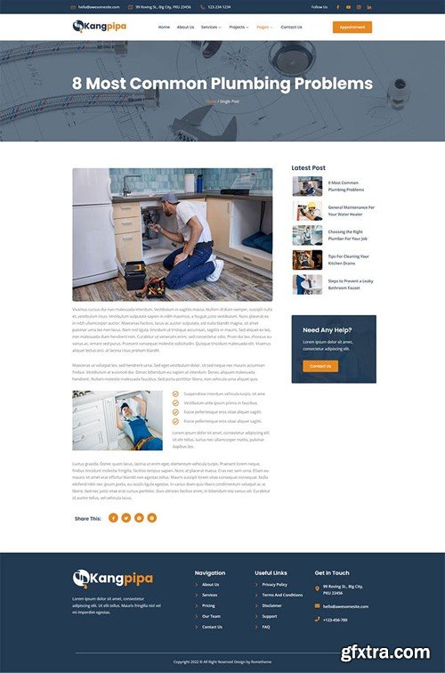 Kangpipa - Plumbing Services Elementor Template Kit TEU7UF9