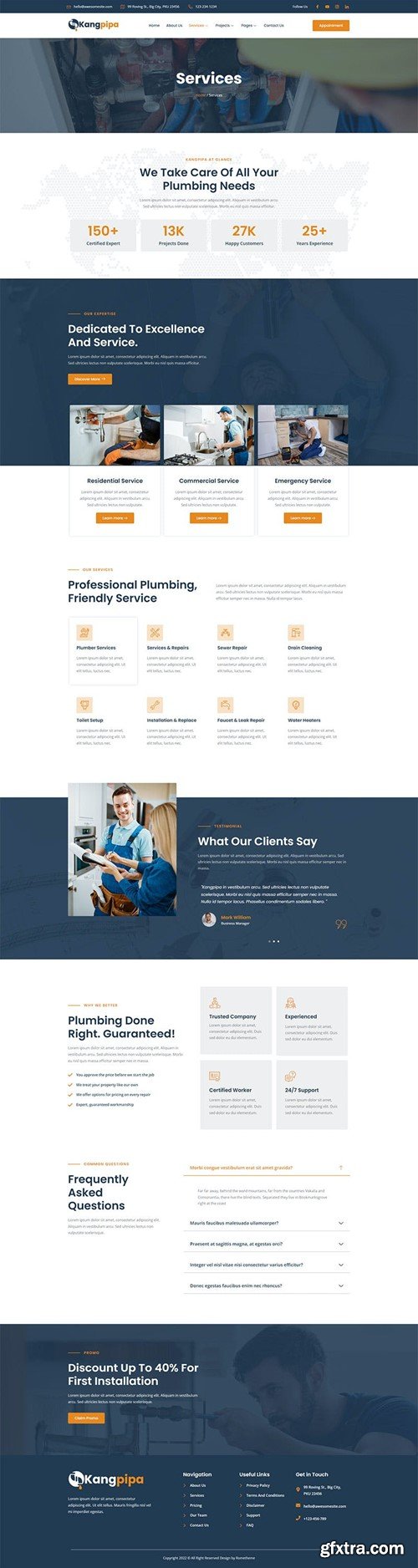 Kangpipa - Plumbing Services Elementor Template Kit TEU7UF9