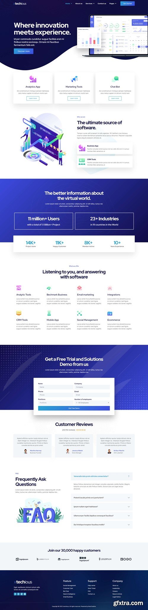 Xtechious - Saas & Digital Tech Company Elementor Template Kit AVDDQXR