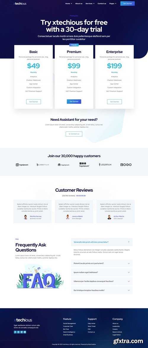 Xtechious - Saas & Digital Tech Company Elementor Template Kit AVDDQXR