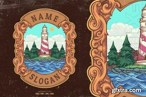 Vintage Lighthouse Designs Illustration