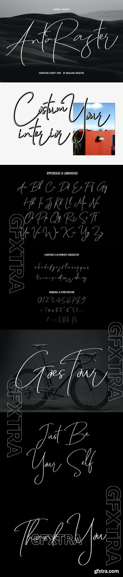 Anta Raster Signature Script Font K3AH7P6