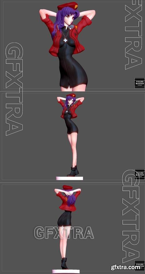 Misato Katsuragi Uniform Evangelion Anime Sexy Girl &ndash; 3D Print Model