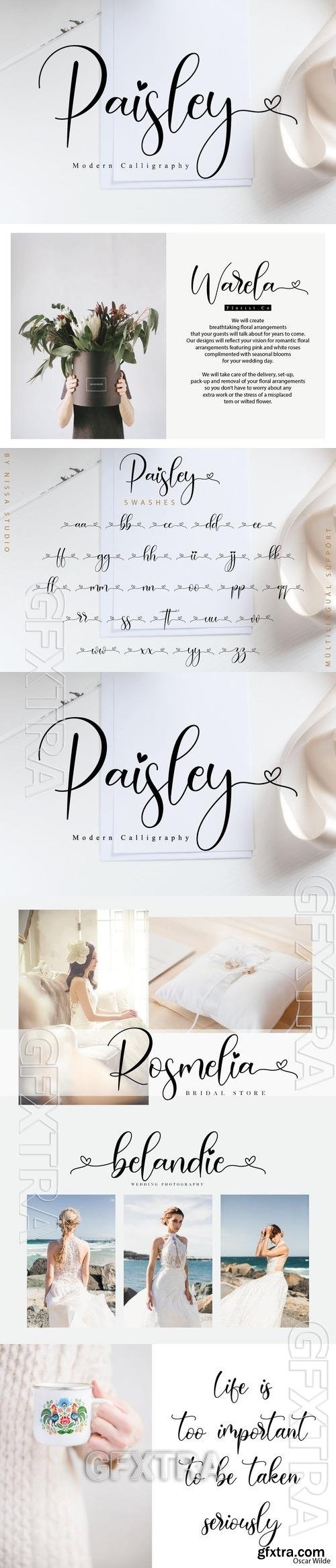 Paisley - Wedding Font 2TRH22G