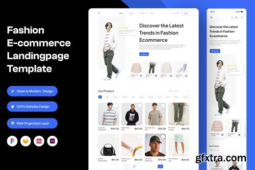 Fashion E-commerce Landing Page Template M7KECYV