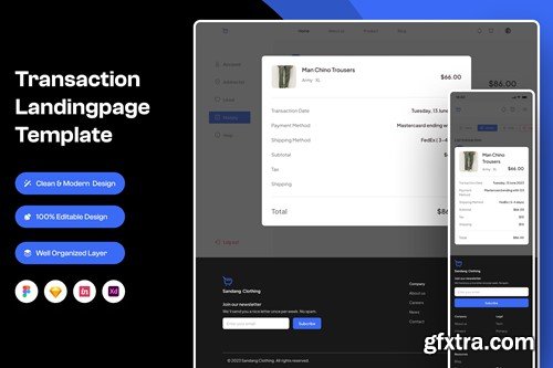 Transaction Landing Page Template YTL6RHR