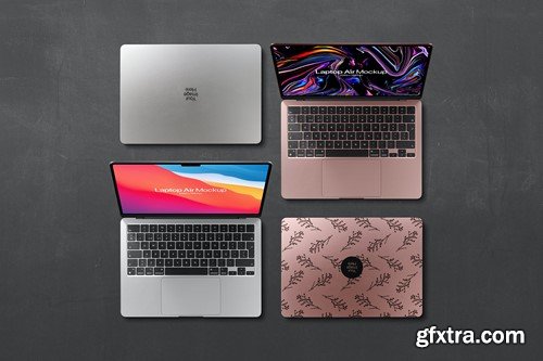 Laptop Air Mockup Cover Open LLQCDJ8