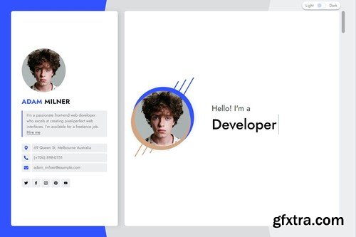 Deebo - Personal Portfolio CV HTML Template QXHS662