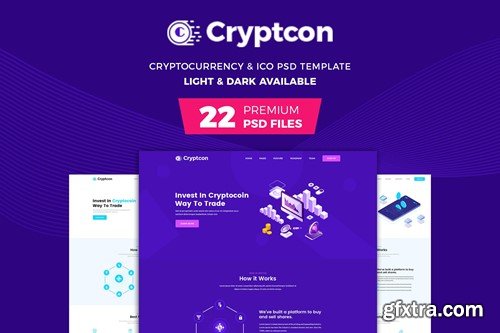 Crypton | ICO & Crypto Currency PSD Template S4SH6CB