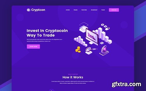 Crypton | ICO & Crypto Currency PSD Template S4SH6CB