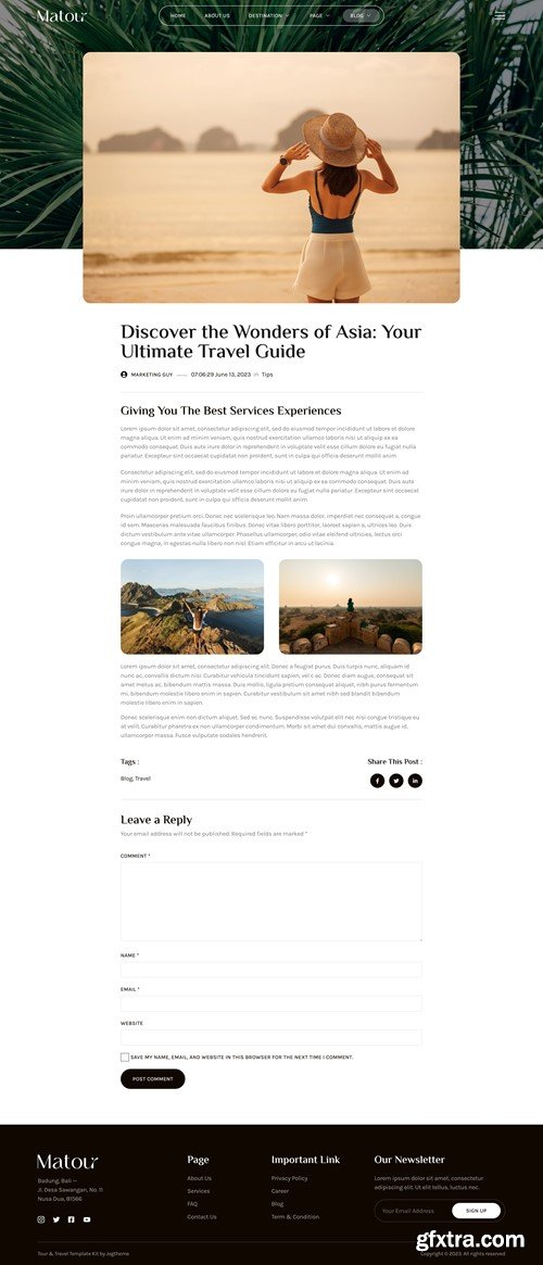 Matour – Tour & Travel Agency Elementor Template Kit ATQ27LC