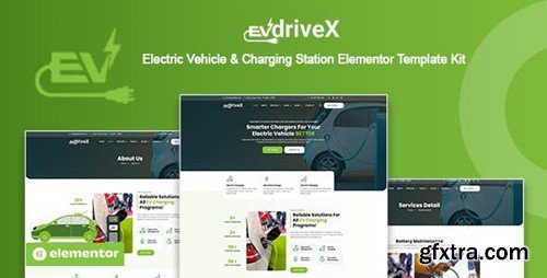 EVdriveX - Electric Vehicle & Charging Station Elementor Template Kit 8T2MDW9