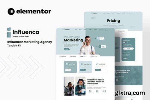 Influenca - Influencer Marketing Agency Elementor Template Kit 6SCJUN4