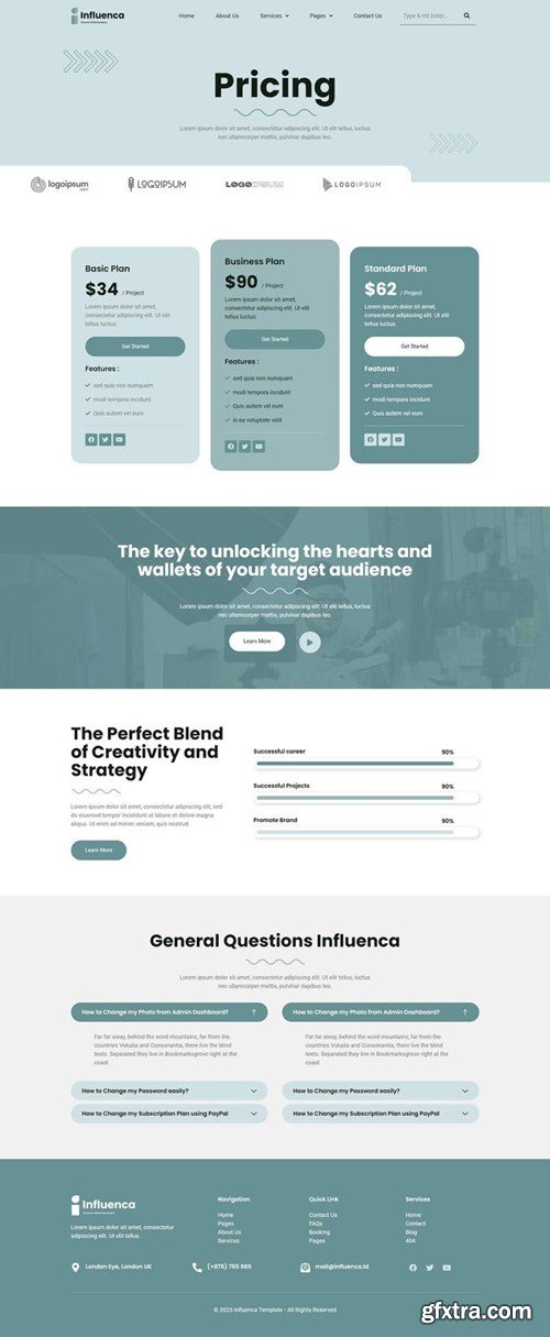 Influenca - Influencer Marketing Agency Elementor Template Kit 6SCJUN4