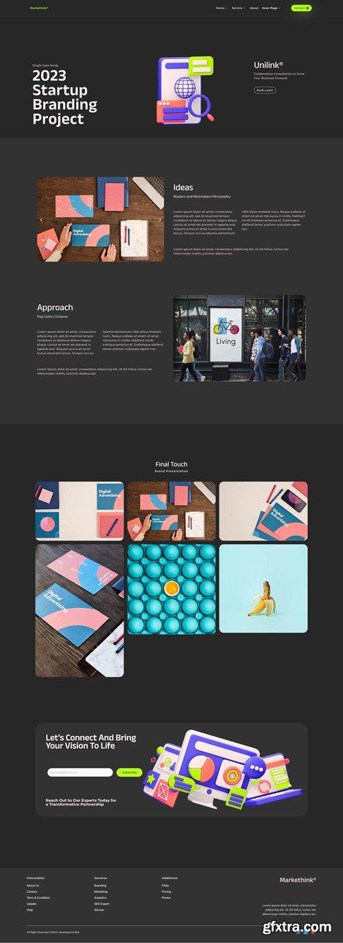 Markethink - Dark Mode Digital Marketing Agency Elementor Template Kit TBNUH6J