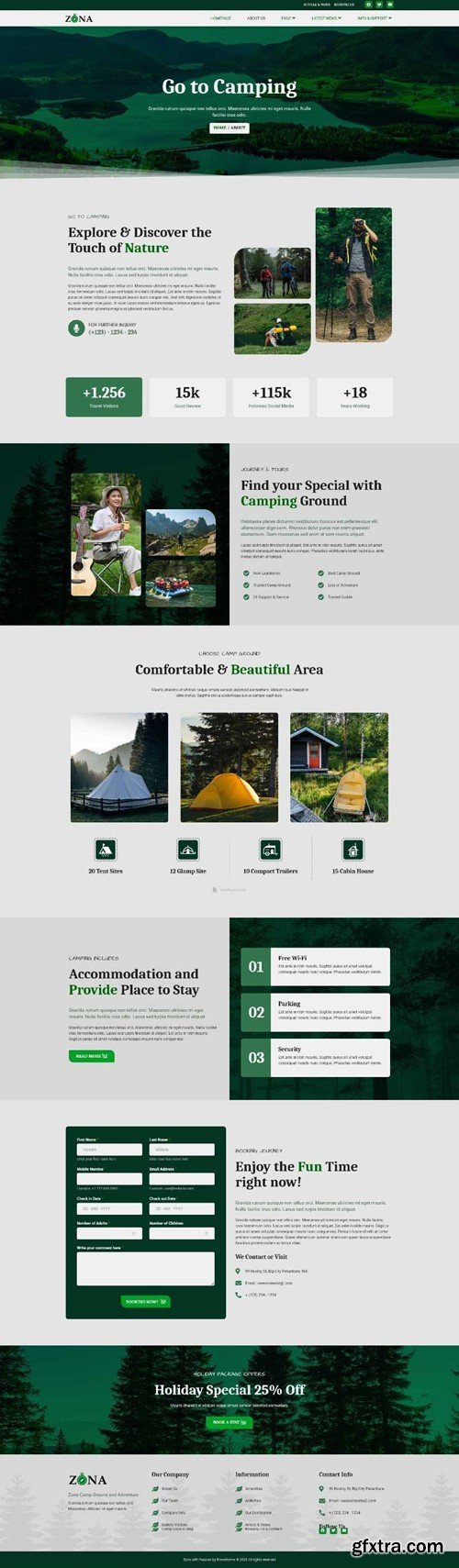 Zona - Camp Ground & Adventure Elementor Template Kit R8529Z9