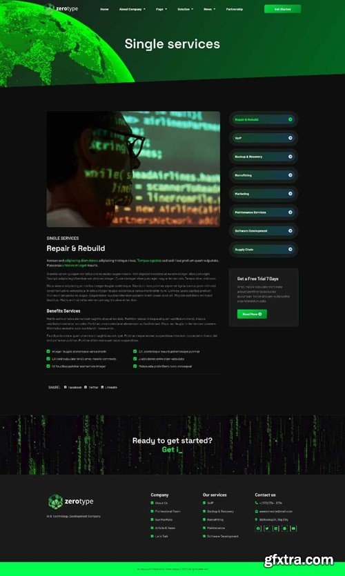 Zerotype - Technology & Software Company Elementor Template Kit Z4N6VA4