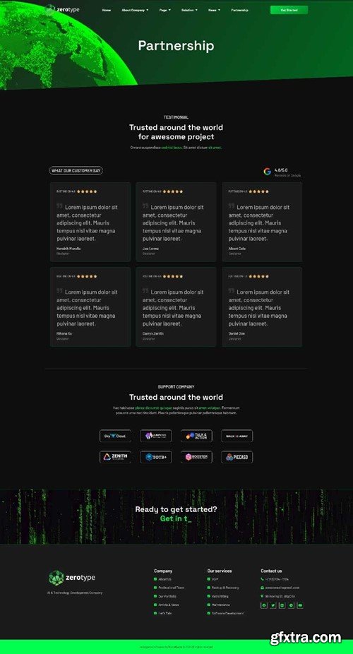 Zerotype - Technology & Software Company Elementor Template Kit Z4N6VA4