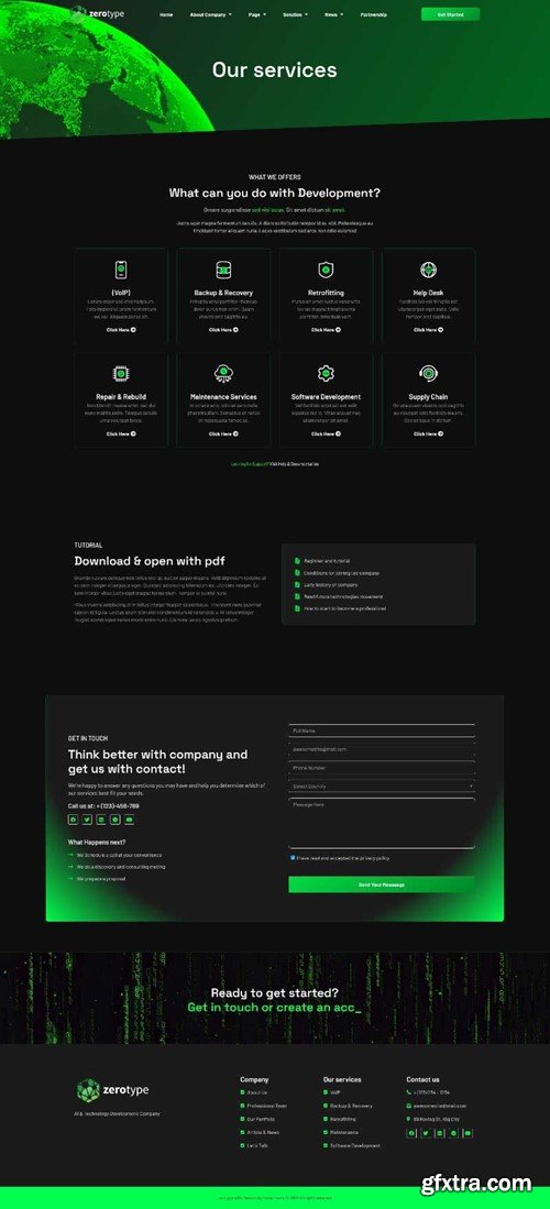 Zerotype - Technology & Software Company Elementor Template Kit Z4N6VA4