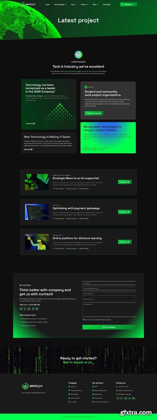 Zerotype - Technology & Software Company Elementor Template Kit Z4N6VA4