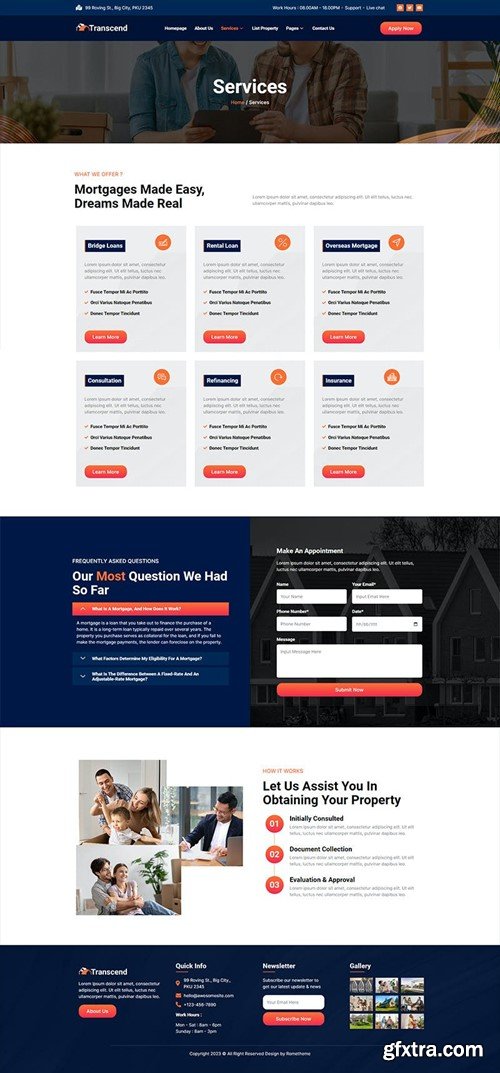 Transcend - Mortgage Lending Elementor Template Kit 9FLNESH