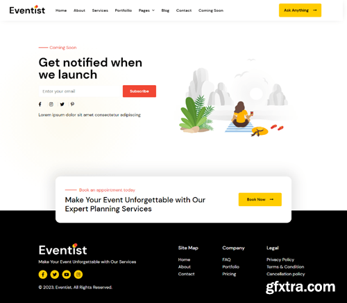 Eventist - Event Planner & Organizer Elementor Template Kit GTB6AHJ