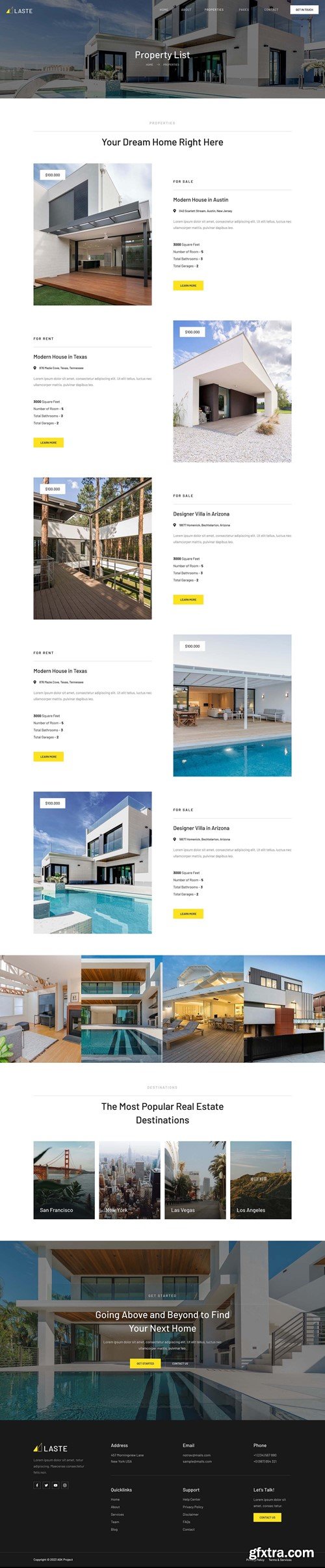 Laste - Real Estate & Property Elementor Template Kit 8M2XD4N