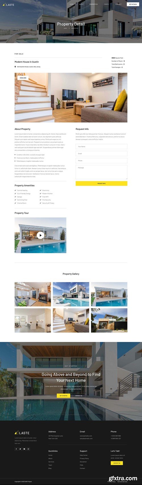 Laste - Real Estate & Property Elementor Template Kit 8M2XD4N