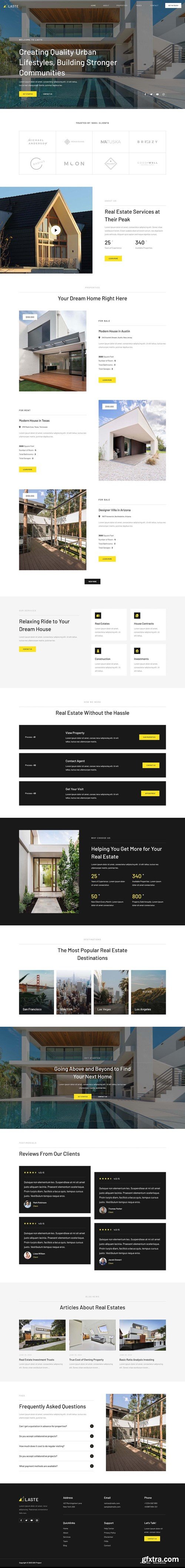 Laste - Real Estate & Property Elementor Template Kit 8M2XD4N