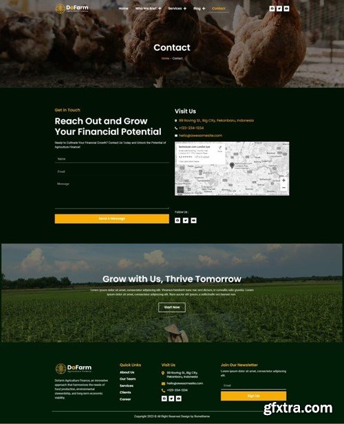 Dofarm - Agriculture Finance Elementor Pro Template Kit ZJ2S3KW