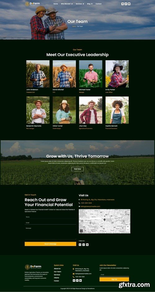 Dofarm - Agriculture Finance Elementor Pro Template Kit ZJ2S3KW