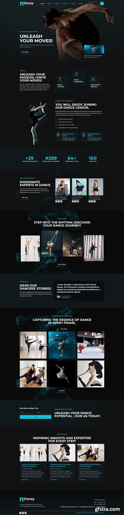 Dansy - Dance Studio Elementor Pro Template Kit 79M8WUJ