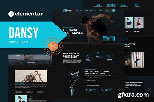 Dansy - Dance Studio Elementor Pro Template Kit 79M8WUJ