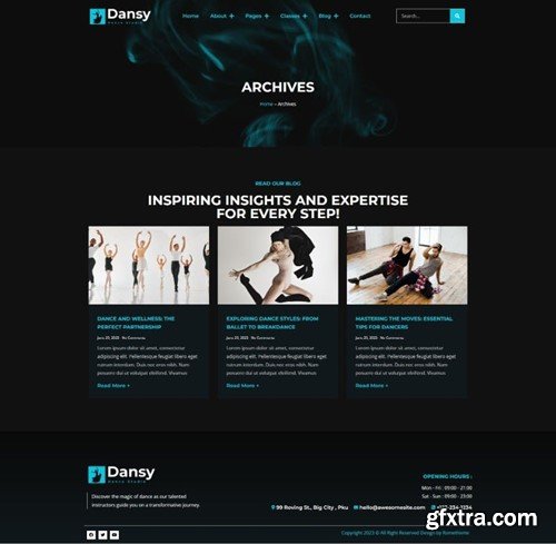 Dansy - Dance Studio Elementor Pro Template Kit 79M8WUJ