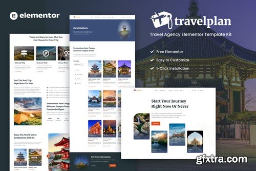 Travelplan - Tour & Travel Agency Elementor Template Kits F9T6BVE