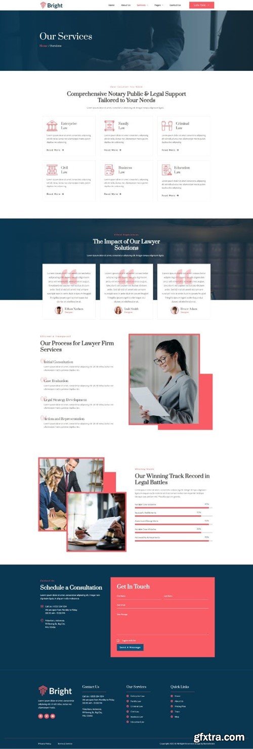 Bright - Lawyer and Firm Elementor Template Kit WAEDYLB