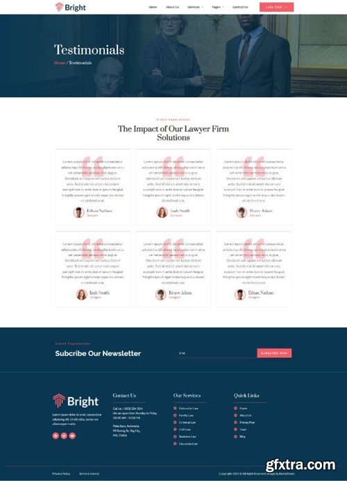 Bright - Lawyer and Firm Elementor Template Kit WAEDYLB