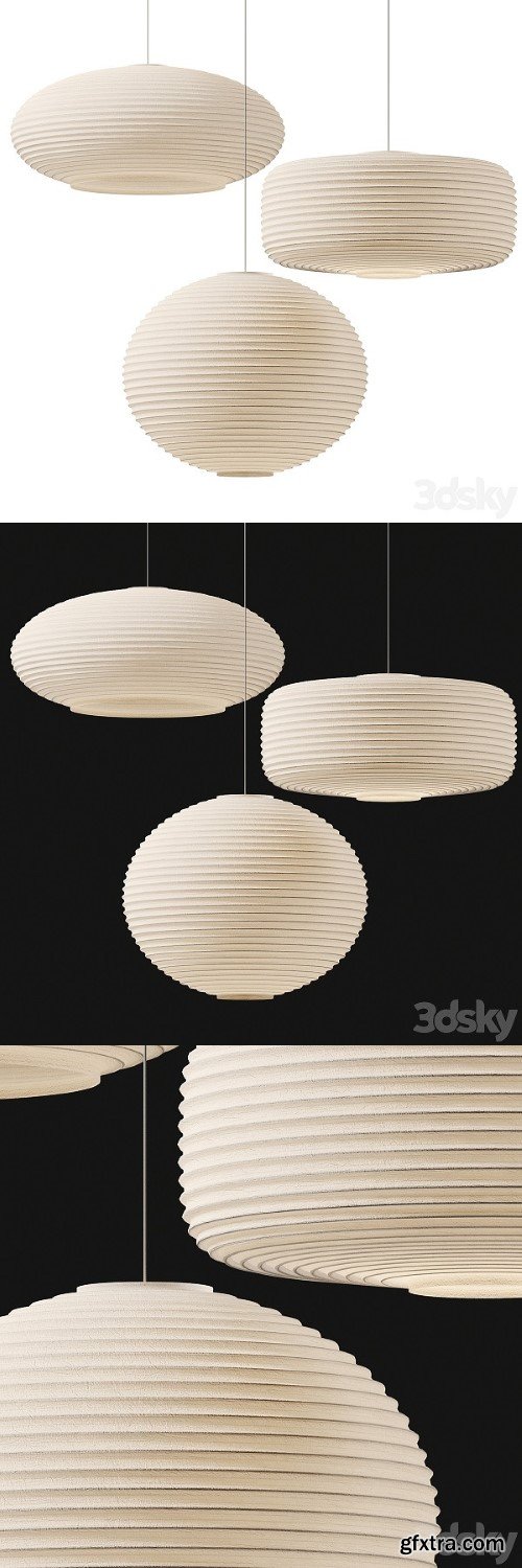 Pro 3DSky - Sansho Paper Pendant Lights