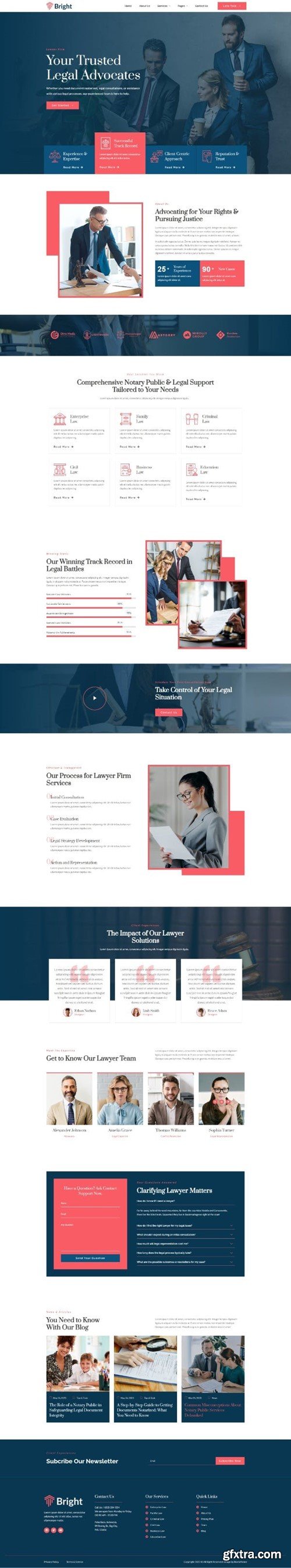 Bright - Lawyer and Firm Elementor Template Kit WAEDYLB