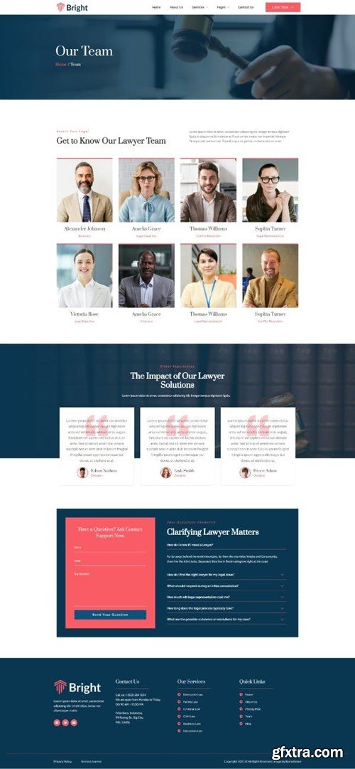 Bright - Lawyer and Firm Elementor Template Kit WAEDYLB