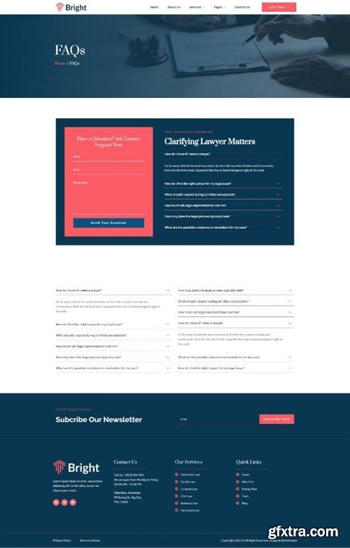 Bright - Lawyer and Firm Elementor Template Kit WAEDYLB