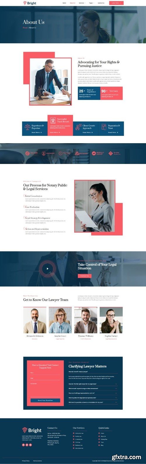 Bright - Lawyer and Firm Elementor Template Kit WAEDYLB