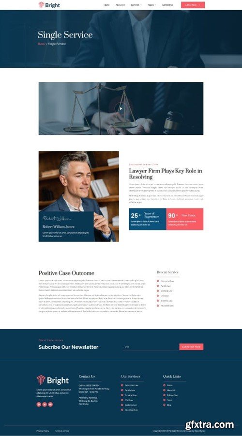 Bright - Lawyer and Firm Elementor Template Kit WAEDYLB