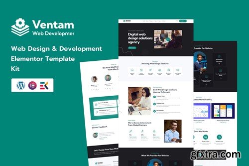 Ventam - Web Design Agency Elementor Template Kit VC8UZEQ