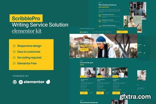 Scribble - Content Writing Service Elementor Template Kit UB753V9