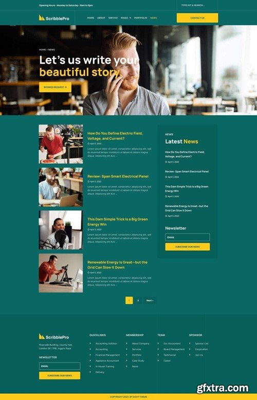 Scribble - Content Writing Service Elementor Template Kit UB753V9