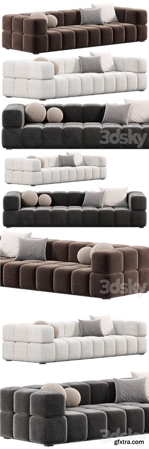 Pro 3DSky - Thomas Long Module Sofa with Corner Backrest