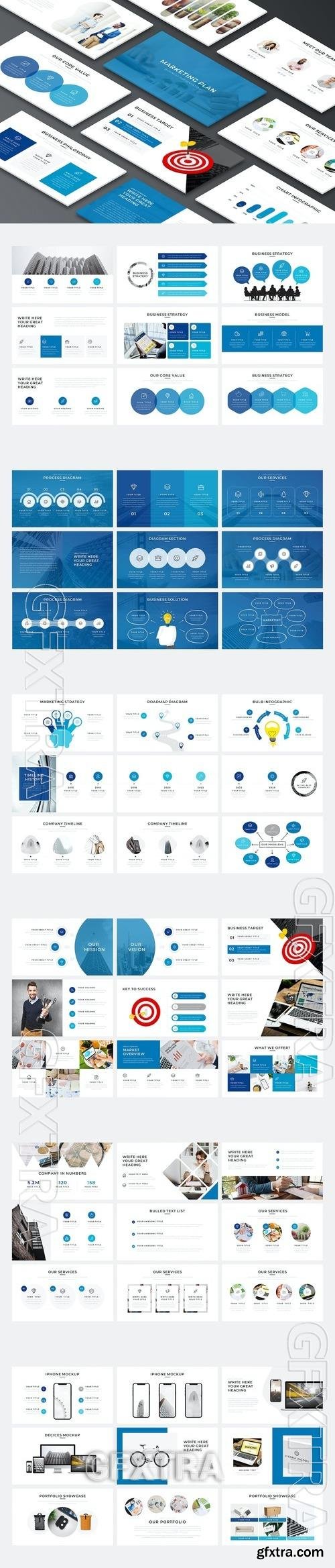 Marketing Plan - Clean Business Powerpoint 4FL36RF