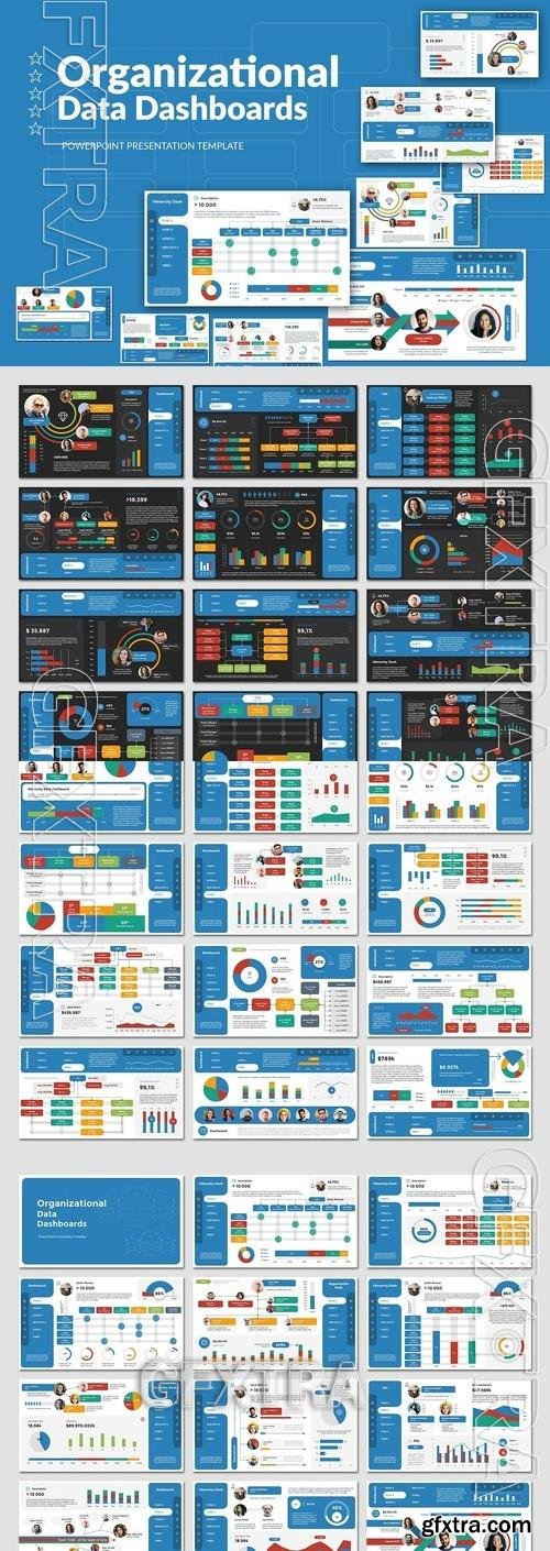 Organizational Data Dashboards PowerPoint Template L67XAGF