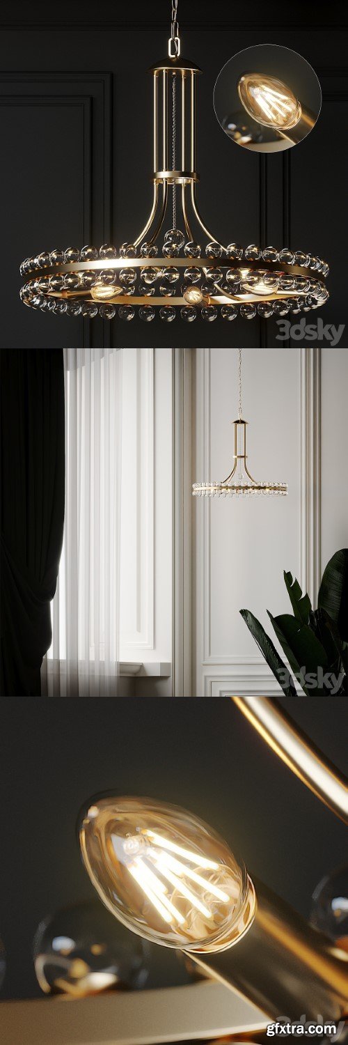 Pro 3DSky - Crystorama Clover 8-Light Chandelier